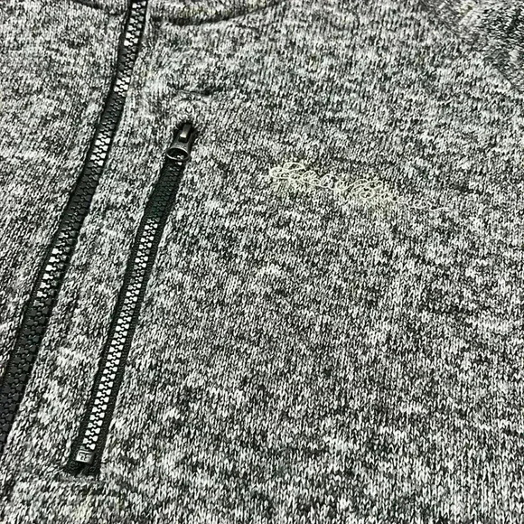 Eddie Bauer Men's Medium Fleece Sweater Vest Heather Gray Zip Up - Picture 4 of 9